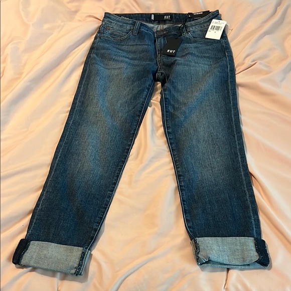 Kut from the Kloth Blue Cropped Ankle Jeans - Picture 1 of 4